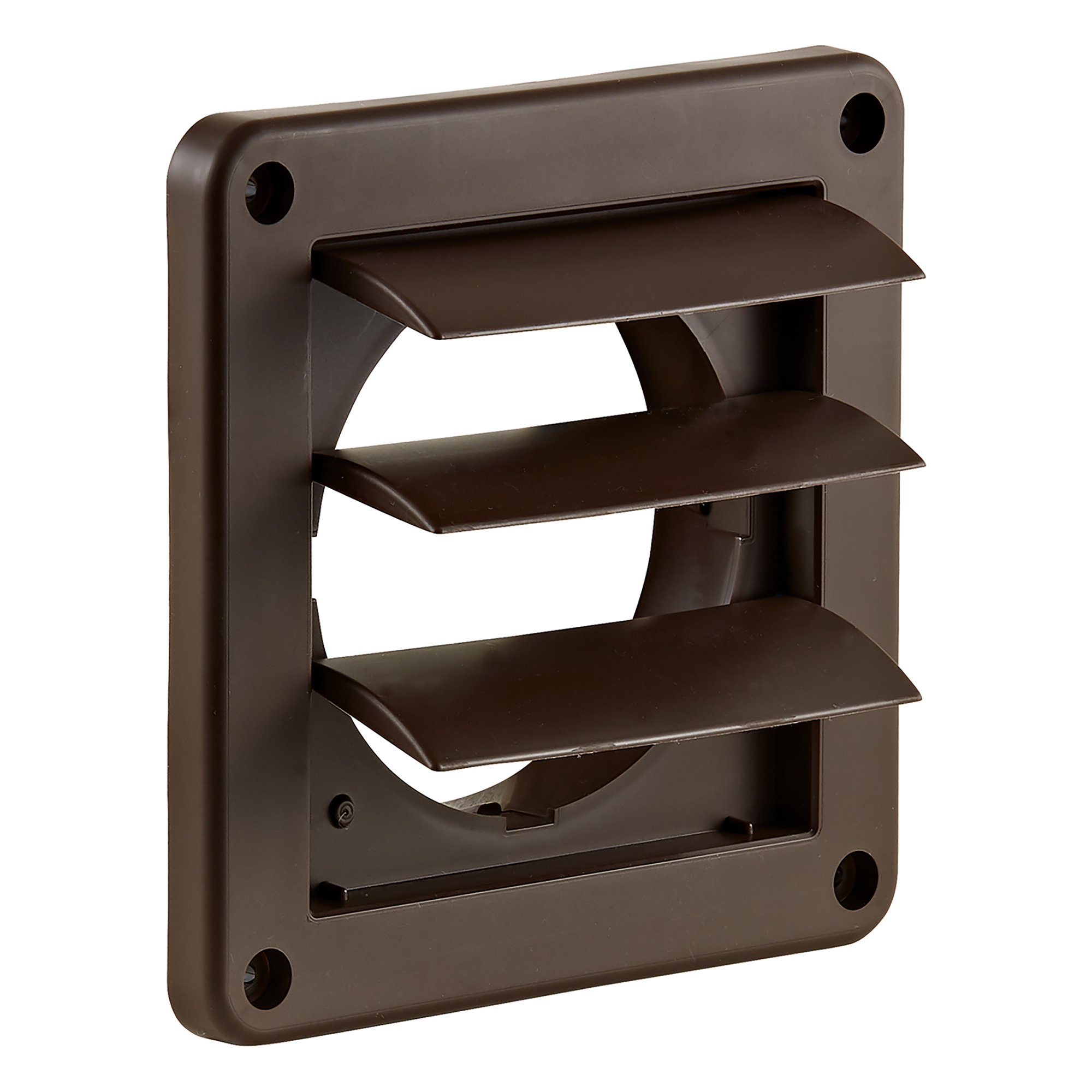 Lambro 4in. Plastic Wall Exhaust Dryer Vent — 3 Louvers, Brown, Model# 1423B